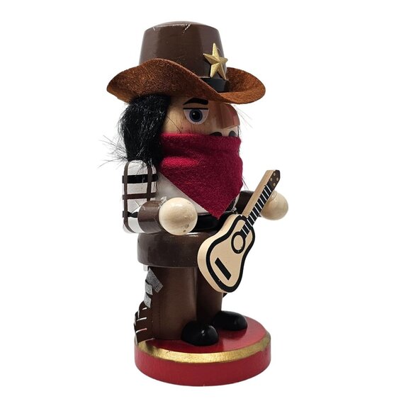 Cowboy Rancher Guitar Playing 7" Christmas Nutcracker - Picture 2 of 4
